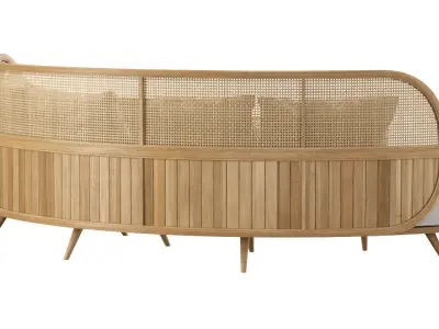 Garden round sofa R157  3D model