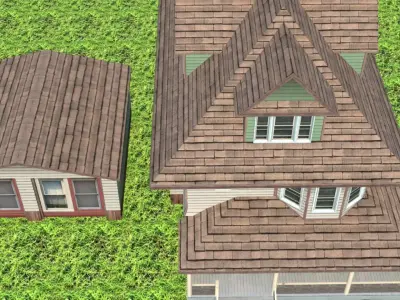 Village House exterior  Low-poly 3D model