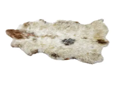Sheepskin skin rug 3D model