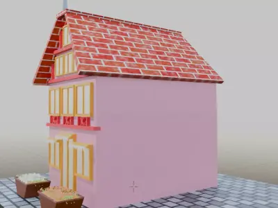 European Building Free low-poly 3D model