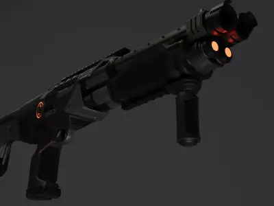 Sci Fi ShotGun S 2-8 3D model