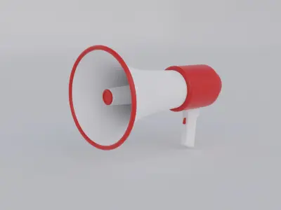 Megaphone Low-poly 3D model