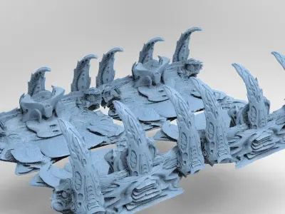 Wraith Hive base Bridge 1  3D model