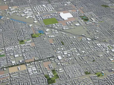 Glendale  Low-poly 3D model