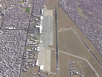 Luanda - Quatro de Fevereiro Airport - LAD Low-poly 3D model