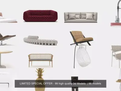 LIMITED SPECIAL OFFER - 99 high quality 3d Models  3D Model Pack