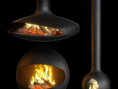 Fireplace set Focus Creation 2 3D model