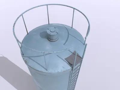 Water tanks pack 4 Low-poly 3D model