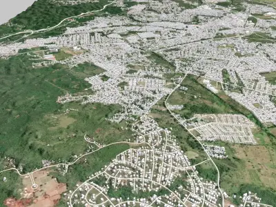 Cityscape Spanish Town Jamaica 3D model