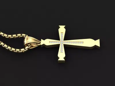 Cross Light Gold 3CP034 3DM STL 3D model