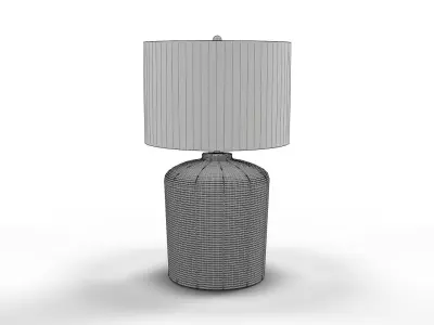 Pottery Barn Cambria Rattan Table Lamp 3D model
