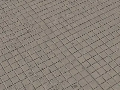 Concrete Sidewalk Grid PBR Texture  Texture