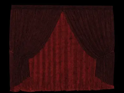 curtain 3d in marvelous designer Low-poly 3D model
