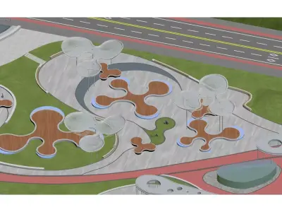 Modern Urban Park 3D model
