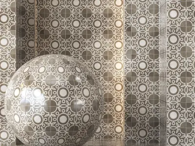 Morocco Tile Texture 4K - Seamless - 4 Color  Texture