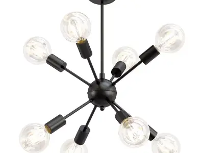 vitaluce-v4336-1-8pl modern chandelier with six light bulbs 3D model
