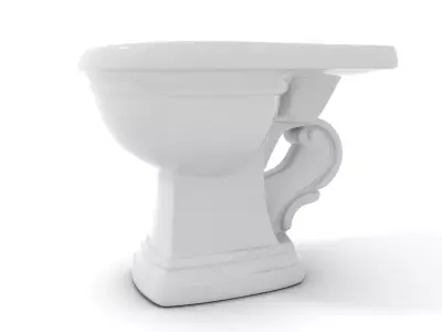 Classic White Toilet model pack Low-poly 3D model