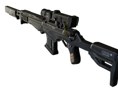 SCI-FI Sniper Rifle Low-poly 3D model