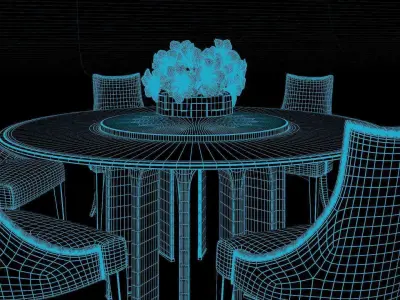 Tenarchstudio Dining Table  render ready vray  3D model