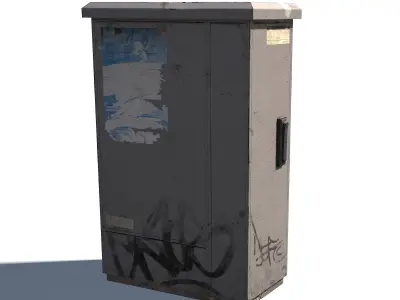 Electric Box PBR Low-poly 3D model