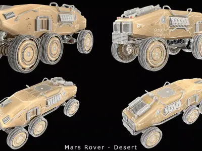 Mars Rover-1-All Colors 3D Model Pack