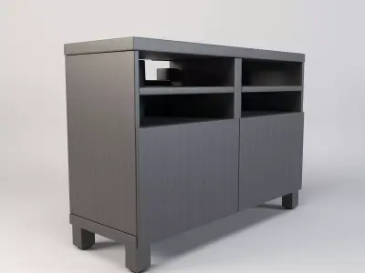 tv cabinet and stand Low-poly 3D model