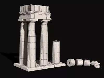Partenon columns - Scenery for wargames - Diormas - Railway 3D print model