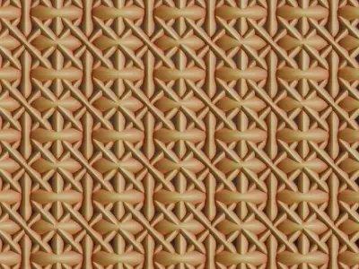 Stylized Intricate Geometric Wicker Weave PBR Texture