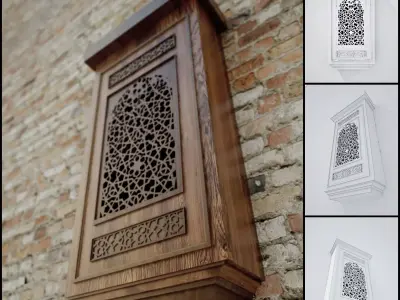 Arabic Window Mashrabiya 05 - Cairo - Egypt 3D model