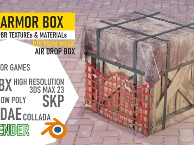 Armor BOX Low-poly 3D model
