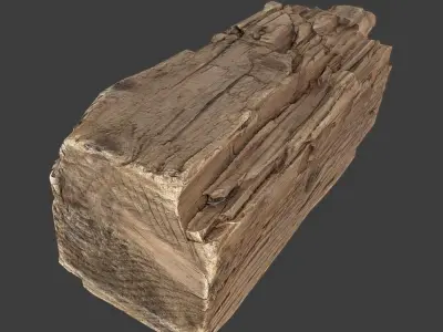 Wood Timber Debris Low-poly 3D model