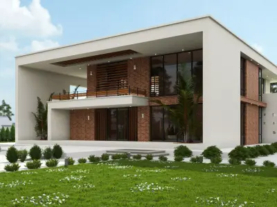 Modern Villa 3D scene environment 3D model