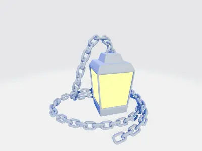 lantern with chain  Free 3D model