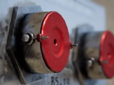 Fire Department Connection Low-poly 3D model