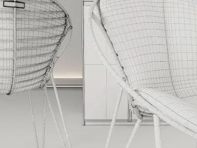 Chair Joli Wire 3D model
