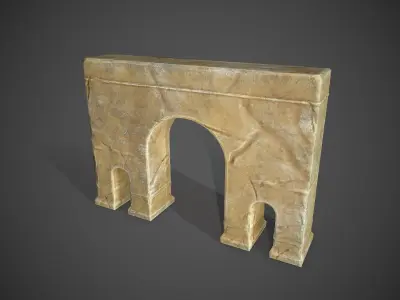 Semi Stylized Antique Roman Triumphal Arch  Low-poly 3D model