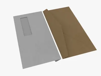 Envelope Size DL Style Window BANKER  3D model