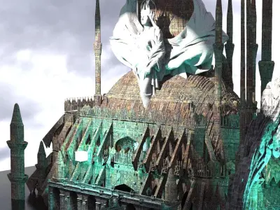 Dark Void Temples Kit bash 1  3D model