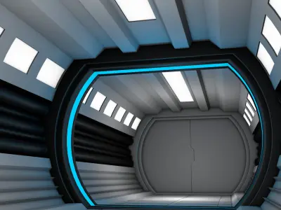 Sci Fi Interior 3D model 20