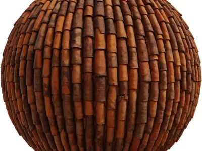Aged Terracotta Roof Tiles  Texture