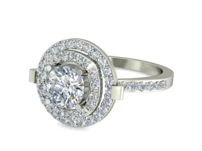 Women Wedding Engagement Ring 3D print model 9