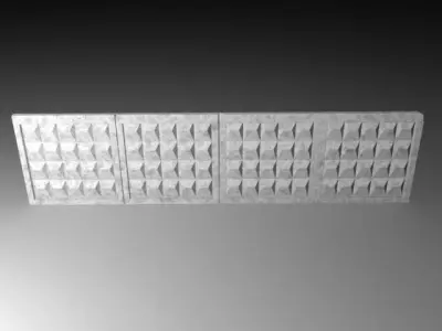 Concrete wall 3D model 6