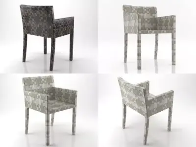 Cape West dining armchair 3D model