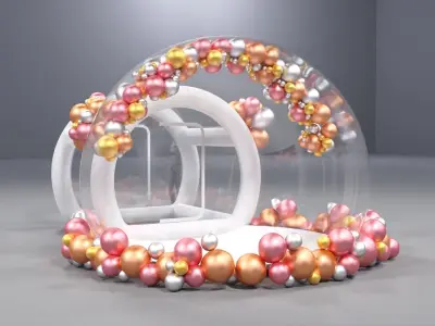 Inflatable Bubble House Dome 3 Meters Diameter 3D model