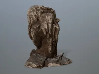 horus rock Low-poly 3D model