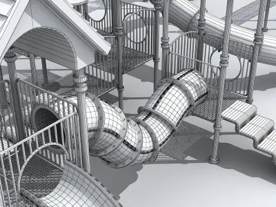 3D Play Ground Furniture 3D model