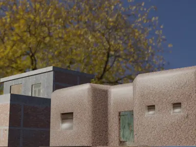 Village Buildings Free low-poly 3D model