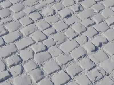 Old Town Cobblestone With Soil Joints PBR Texture  Texture