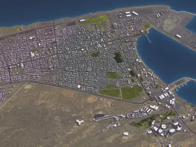 Chabahar - 3D City Model Low-poly 3D model