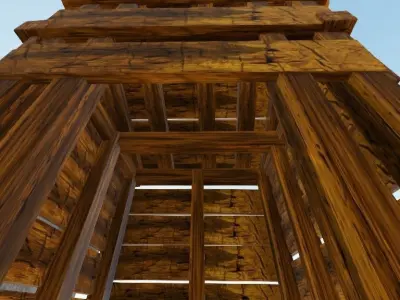 Old Out House Free 3D model